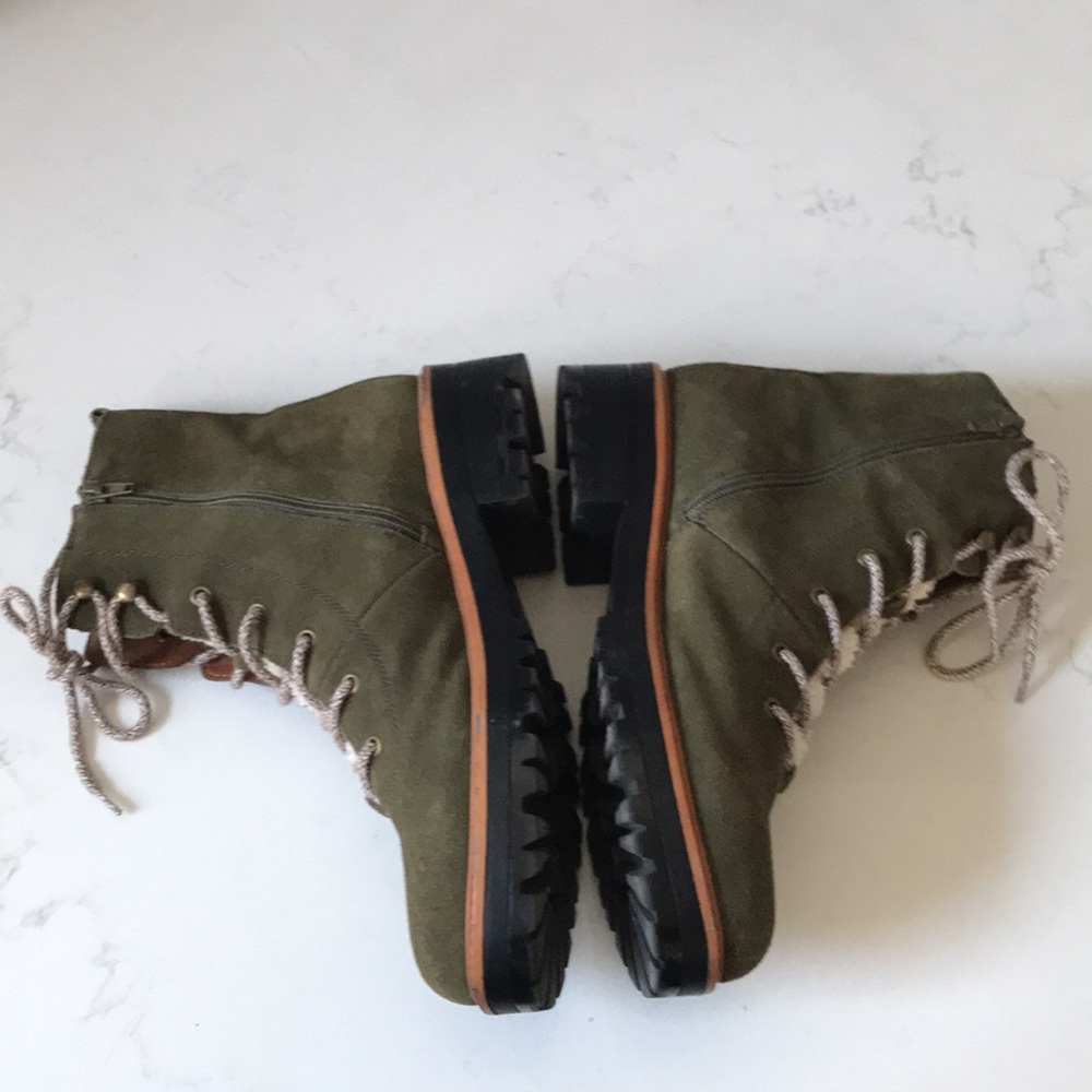 Marc Fisher Green Suede Izma bootie - Picture 7 of 9